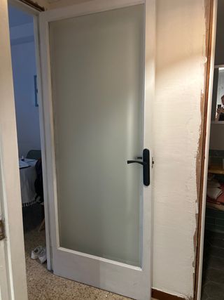 Puerta de interior con cristal