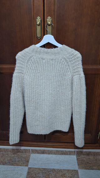 Jersey Mango Beige Cuello Pico