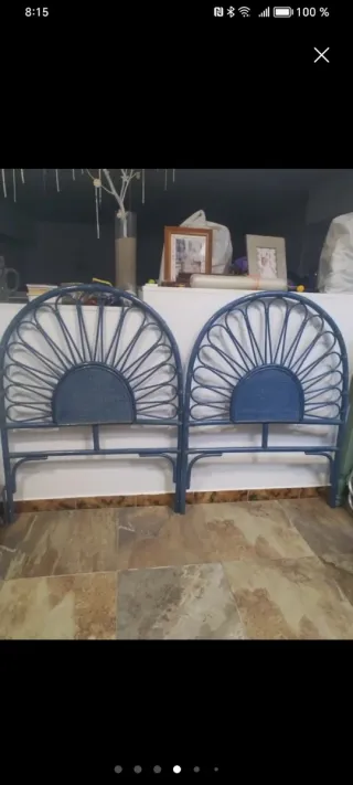 2 Cabeceros Bambú Azul Decapé