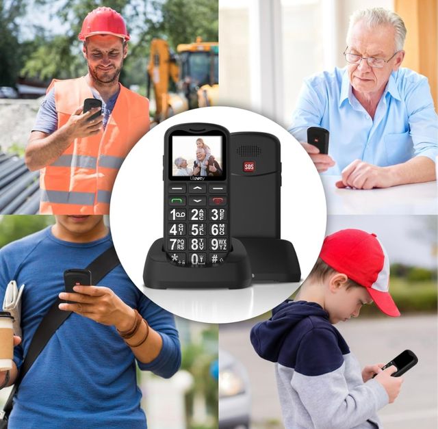 Teléfono Móvil CHAKEYAKE para Mayores - Negro