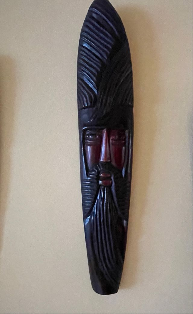 Lote 2 Máscaras Madera Tallada