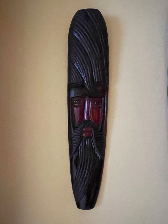 Lote 2 Máscaras Madera Tallada