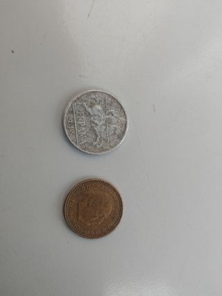 Monedas antiguas España 1945 y Franco