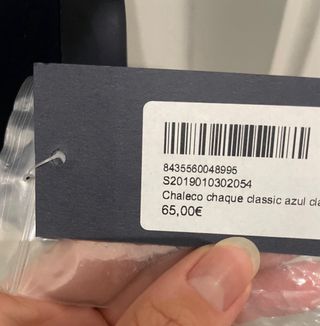 Chaleco de traje