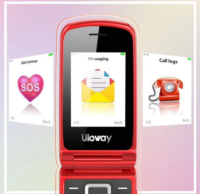 Teléfono Móvil Uleway Tapa Rojo