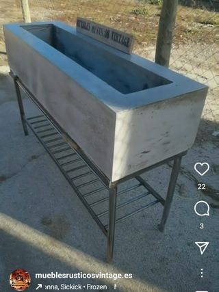 Mueble de baño rústico de madera