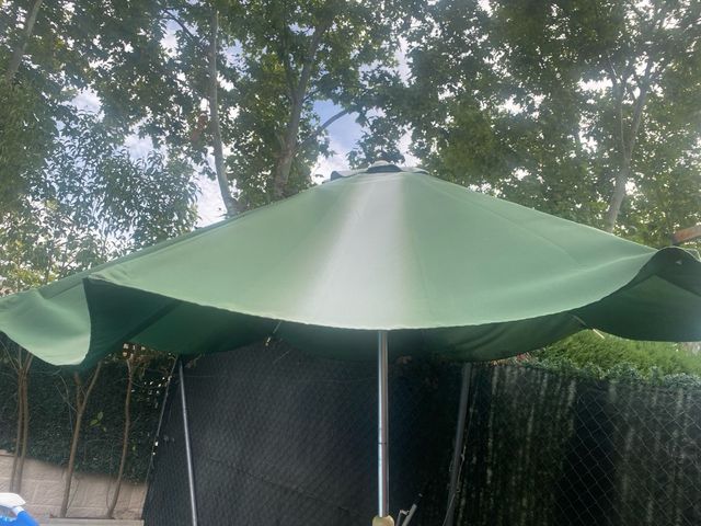 Parasol de jardín con soporte