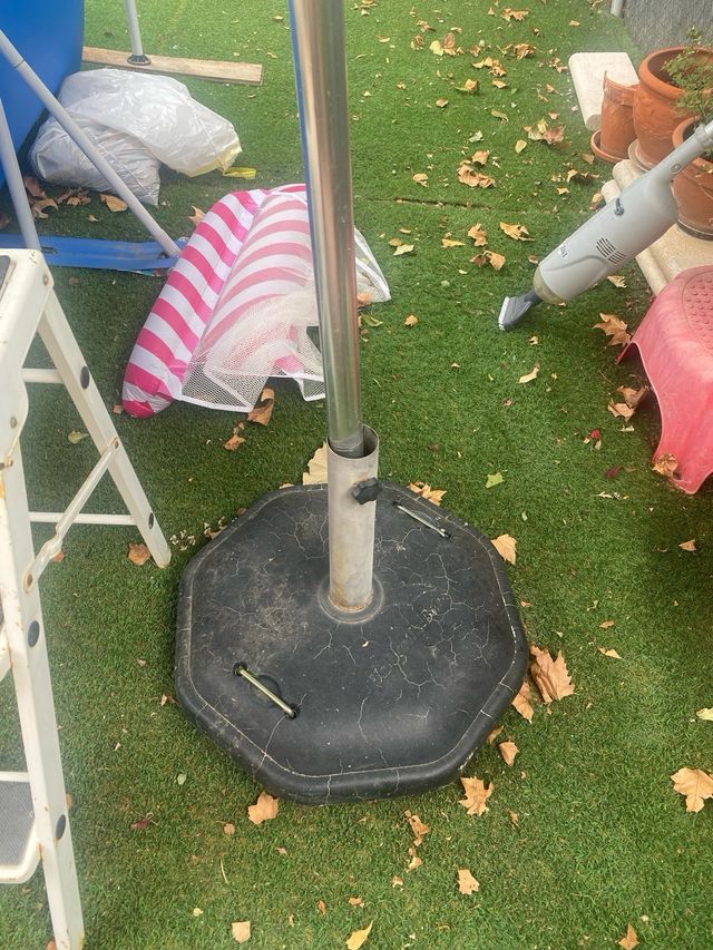 Parasol de jardín con soporte