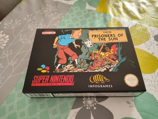 #NUEVO# Tintin Prisoners of the Sun snes PAL EUR