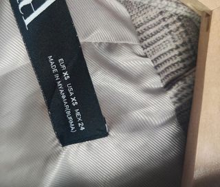 Blazer americana ZARA cuadros ante antelina