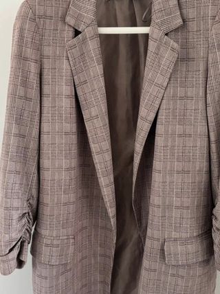 Blazer americana ZARA cuadros ante antelina