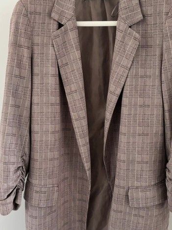 Blazer americana ZARA cuadros ante antelina