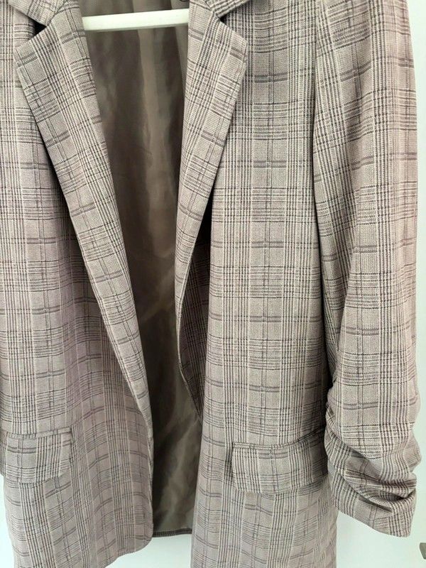 Blazer americana ZARA cuadros ante antelina