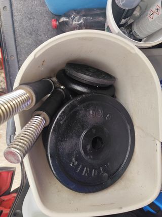 Discos de pesas para ejercicios a 2 euros el kilo