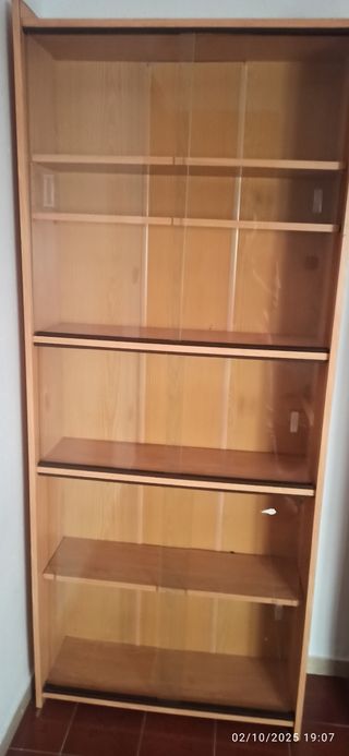 Estantería Vitrina Cristal Madera