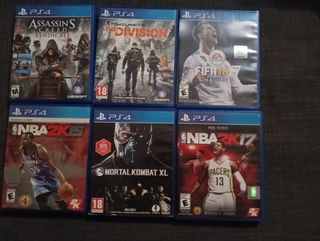 Lote 6 Juegos PS4: FIFA 18, NBA 2K15, 2K17, etc.