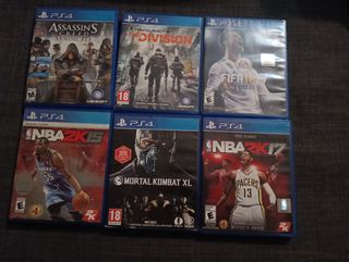 Lote 6 Juegos PS4: FIFA 18, NBA 2K15, 2K17, etc.