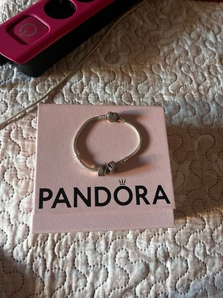 Pulsera Pandora Corazón Inicial Y Plata