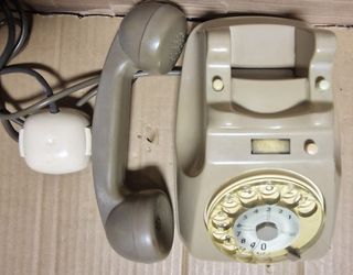 Telefono a disco SIP grigio vintage