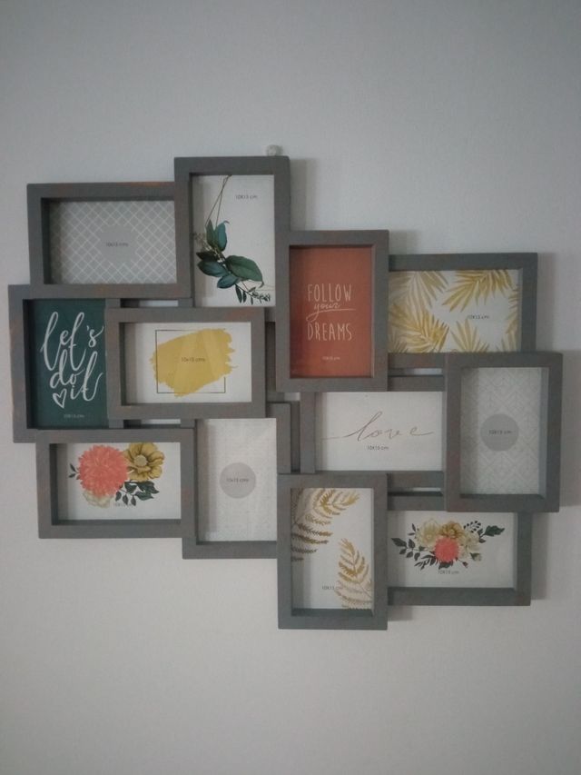 Portafotos múltiple pared