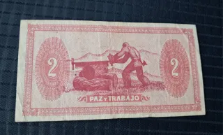 Billete 2 Pesetas Asturias y León 1937 n°bajo.