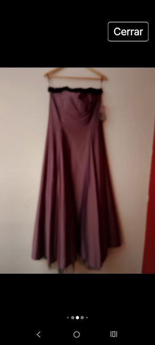 2 Vestidos largos morados sin tirantes