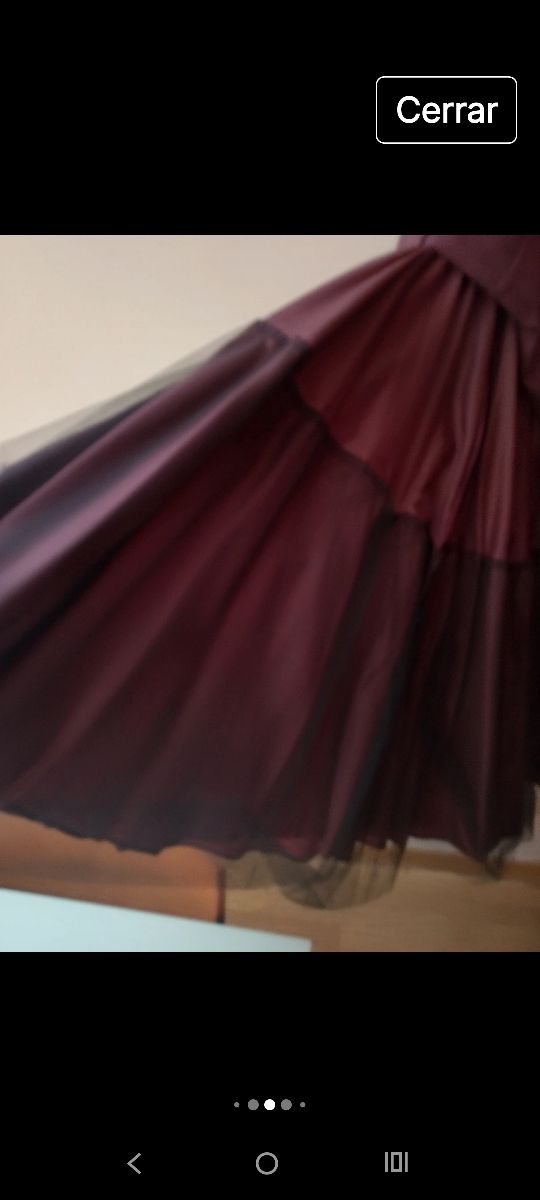 2 Vestidos largos morados sin tirantes