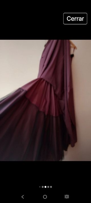 2 Vestidos largos morados sin tirantes