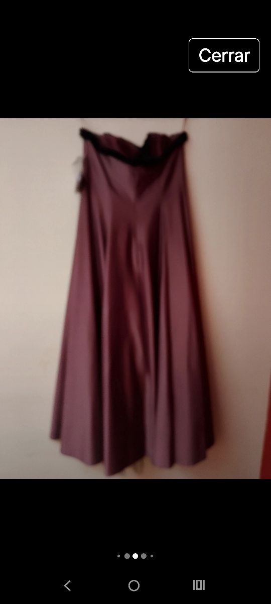 2 Vestidos largos morados sin tirantes