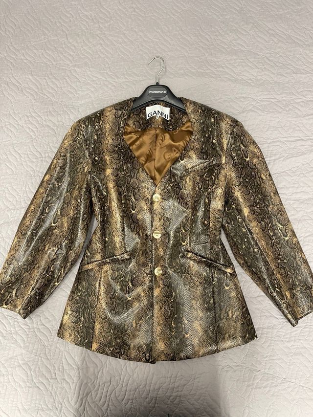Giacca Ganni Pelle Pitone MAI USATA SIZE 36