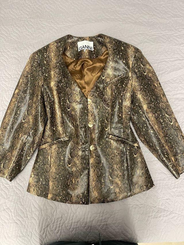 Giacca Ganni Pelle Pitone MAI USATA SIZE 36