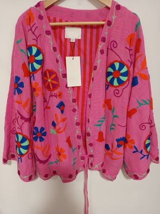Kaftán Zara bordado. Talla XS/S