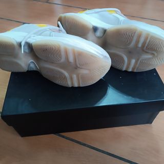 Sneakers donna bianche, gialle e rosa, taglia 37