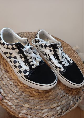Vans Old Skool Plataforma. Estampado damero.