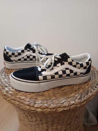 Vans Old Skool Plataforma. Estampado damero.