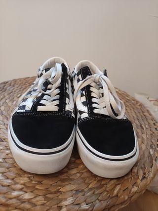 Vans Old Skool Plataforma. Estampado damero.