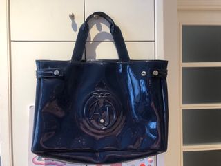 Bolso Grande Armani Piel Azul Marino
