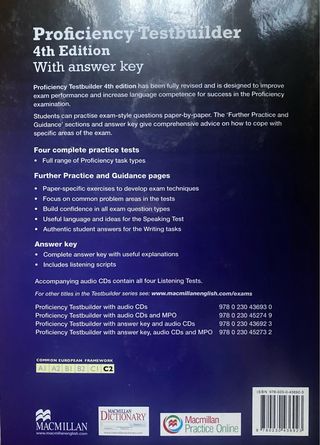 Libro C2 inglés (Proficiency Testbuilder Student)