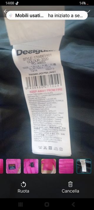 Giubbotto Desigual bambino 13/14 anni