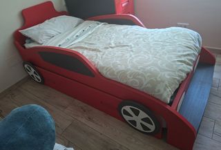 Cama nido infantil coche roja
