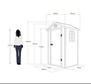 Caseta jardín resina 1.34 m2 New Mara
