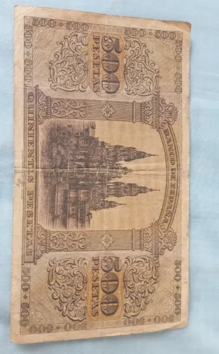 Billete 500 pesetas Banco de España 1938