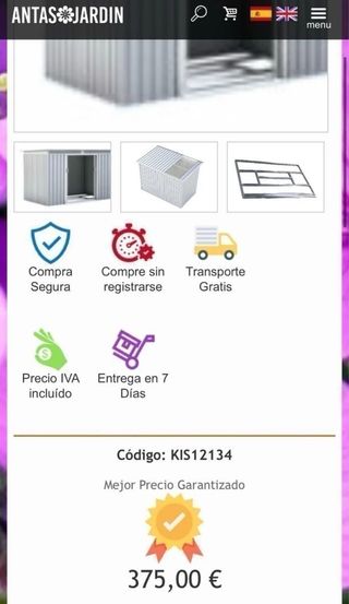Caseta jardín metálica 3 m2

Kingston Silver