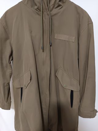 Parka Mango Verde Oliva con Capucha