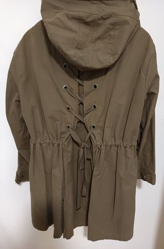 Parka Mango Verde Oliva con Capucha