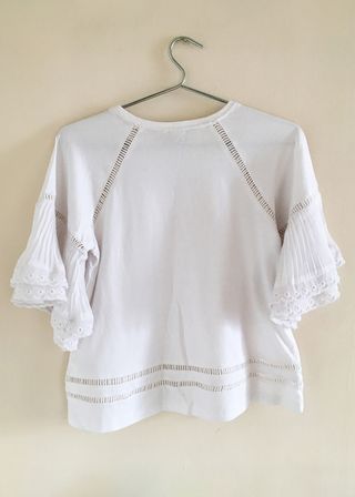 Top blanco Anthropologie Talla XS