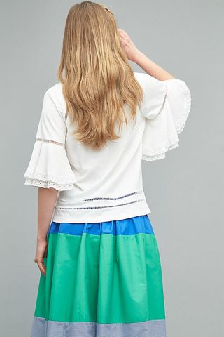 Top blanco Anthropologie Talla XS