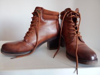 Botines mujer tacón marrones
