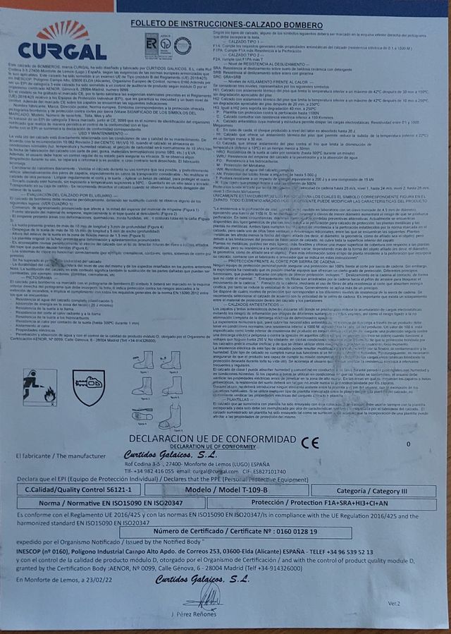 Botas Bombero Forestal CURGAL Negras