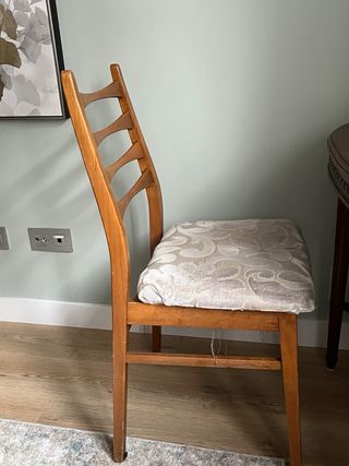 Sedie vintage scandinave con schienale alto